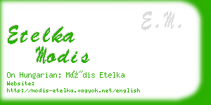 etelka modis business card